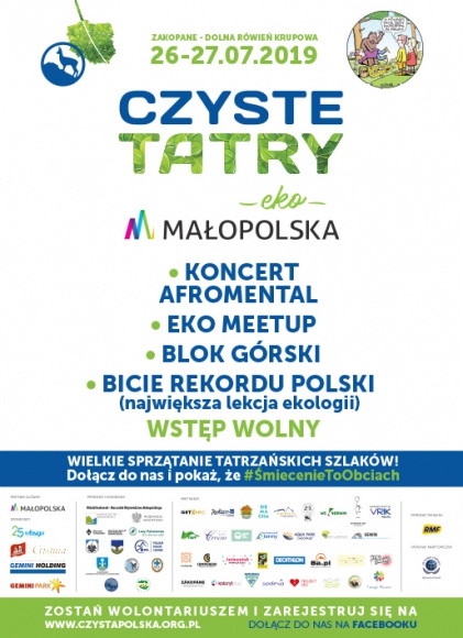 Koncert Afromental i mnóstwo atrakcji podczas ósmego finału Czyste Tatry 2019 Muzyka, LIFESTYLE - Koncert zespołu Afromental, strefa sportowa, pokazy filmowe, ekologiczne warsztaty i gry edukacyjne, rozgrzewka ze znanym trenerem Qczajem i przede wszystkim wspólne sprzątanie górskich szlaków z Ambasadorami i Youtuberami.